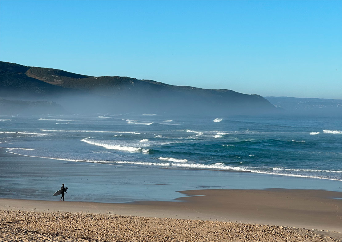 Praia de Doniños en Ferrol vista panorámica de la playa y las dunas